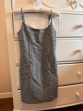 Dynamite Black and White Gingham Mini Dress